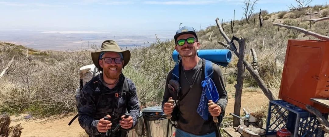 Austin Augsburger and Jackrabbit on the trail together