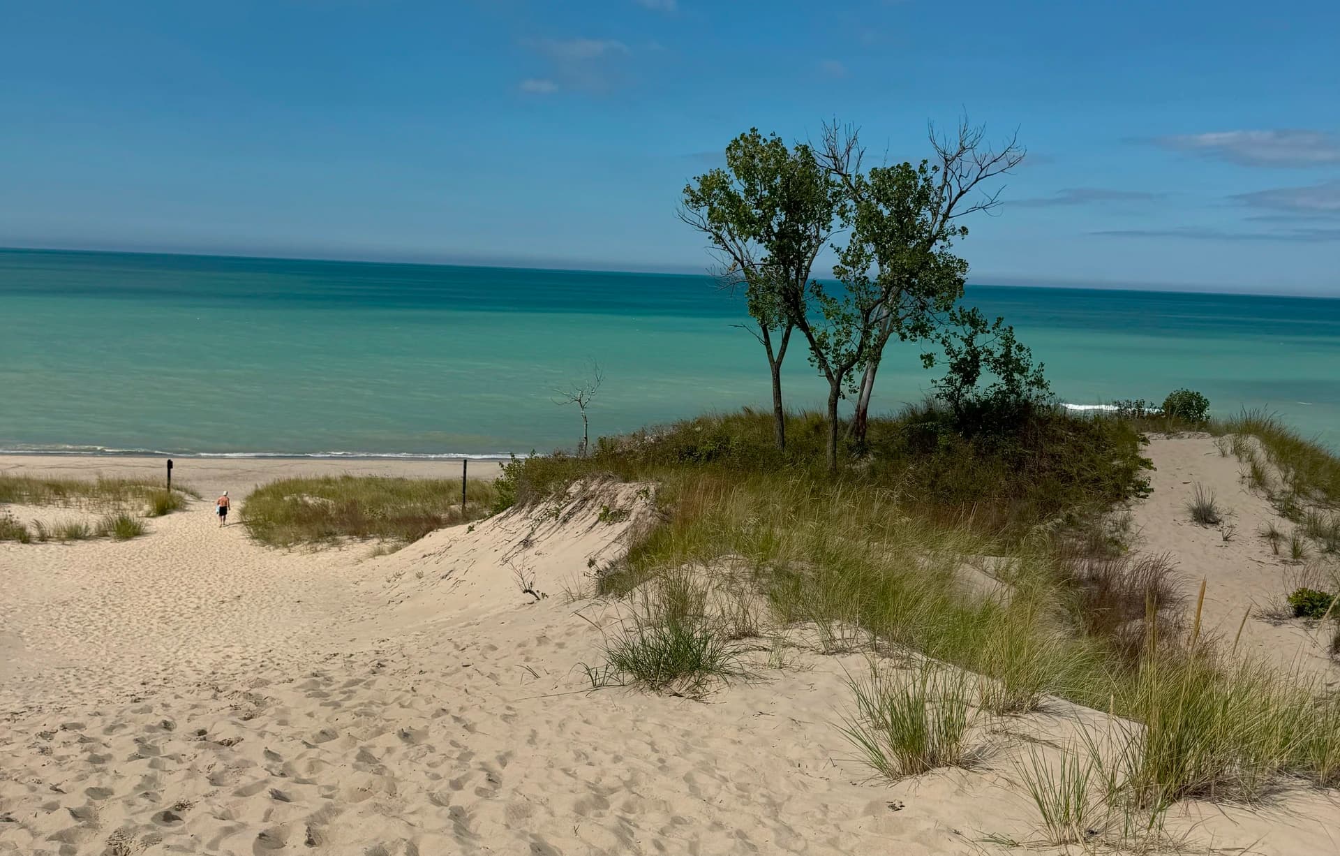 View of the Indiana Dunes along Lake Michigan