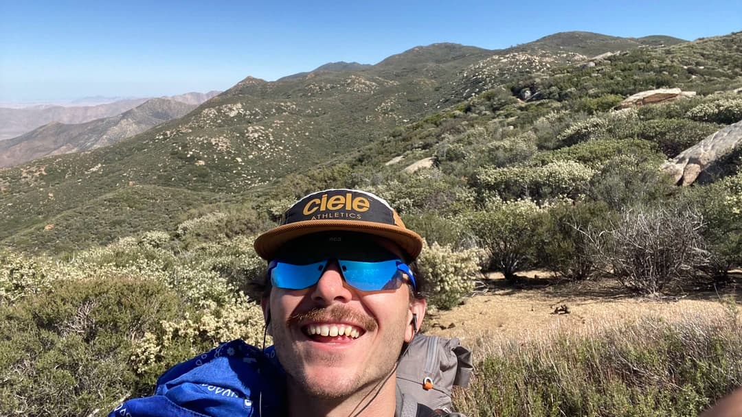 jackrabbit doing a quick selfie on the PCT